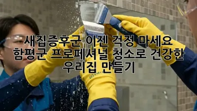 새집증후군, 이젠 걱정 마세요! ✨ 함평군 프로페셔널 청소로 건강한 우리집 만들기!